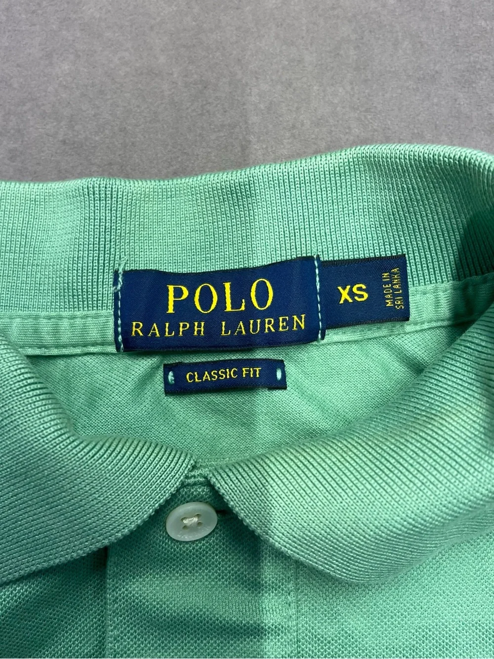 Ralph Lauren Boys' Seafoam Green Polo with Navy Pony